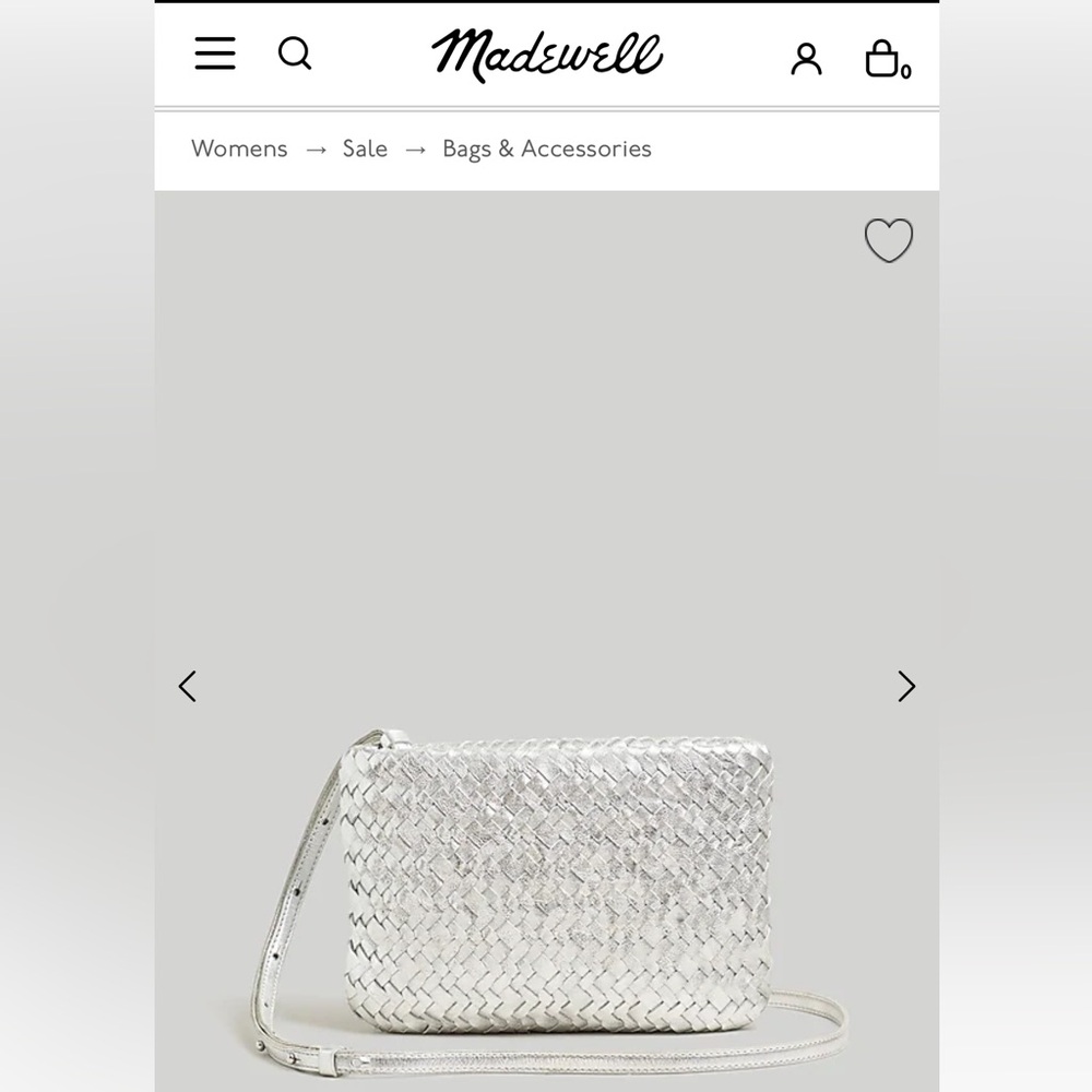 NWT metallic Madewell Crossbody. Smoke free home.